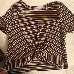 Crop Tied Striped Top